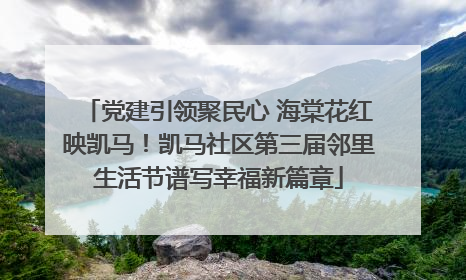 党建引领聚民心 海棠花红映凯马！凯马社区第三届邻里生活节谱写幸福新篇章