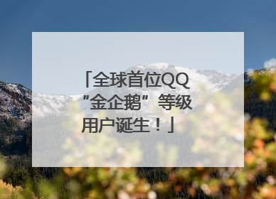 全球首位QQ“金企鹅”等级用户诞生！