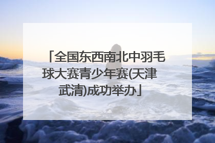 全国东西南北中羽毛球大赛青少年赛(天津武清)成功举办
