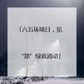 六五环境日，见“郑”绿意涌动