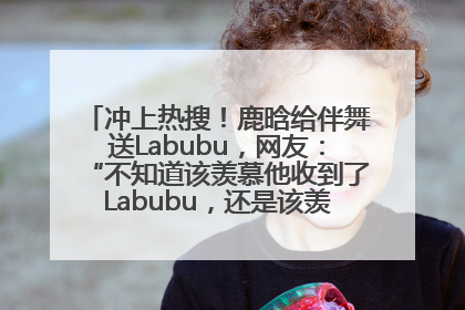 冲上热搜！鹿晗给伴舞送Labubu，网友：“不知道该羡慕他收到了Labubu，还是该羡慕鹿晗送他礼物”