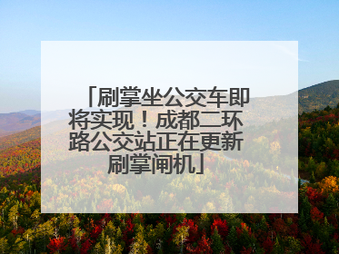 刷掌坐公交车即将实现！成都二环路公交站正在更新刷掌闸机