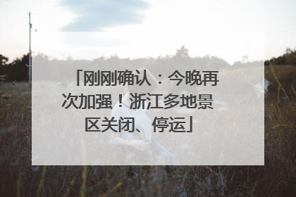 刚刚确认：今晚再次加强！浙江多地景区关闭、停运