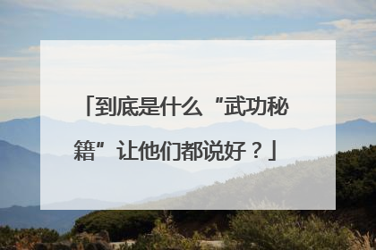 到底是什么“武功秘籍”让他们都说好？
