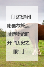 北京通州路县故城遗址博物馆睁开“历史之眼”