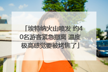 埃特纳火山喷发 约40名游客紧急撤离 温度极高感觉要被烤焦了