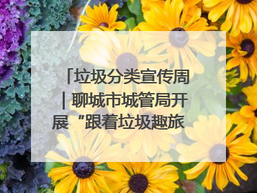 垃圾分类宣传周｜聊城市城管局开展“跟着垃圾趣旅行”垃圾分类科普宣传活动