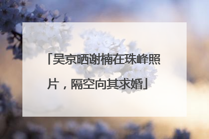 吴京晒谢楠在珠峰照片，隔空向其求婚