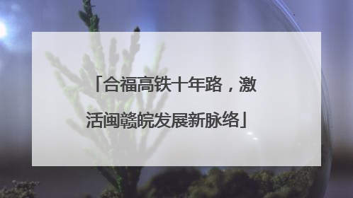 合福高铁十年路，激活闽赣皖发展新脉络