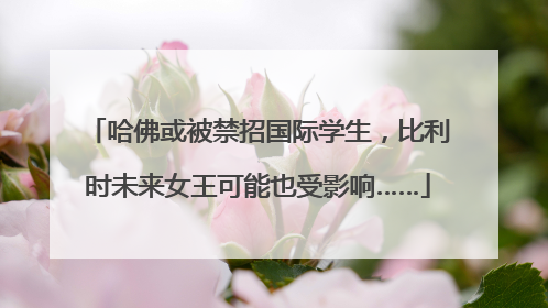 哈佛或被禁招国际学生，比利时未来女王可能也受影响……