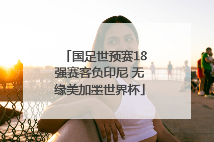 国足世预赛18强赛客负印尼 无缘美加墨世界杯