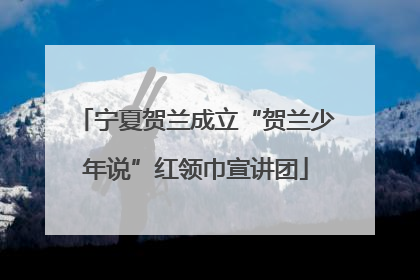 宁夏贺兰成立“贺兰少年说”红领巾宣讲团