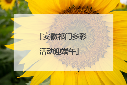 安徽祁门多彩活动迎端午