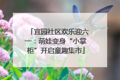 宜园社区欢乐迎六一：萌娃变身“小掌柜”开启童趣集市