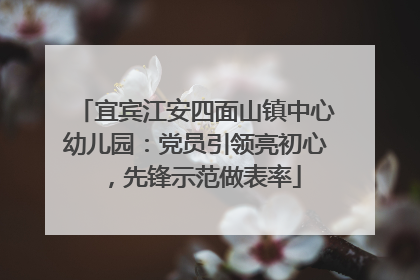宜宾江安四面山镇中心幼儿园：党员引领亮初心，先锋示范做表率