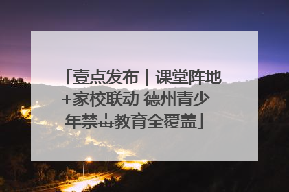 壹点发布｜课堂阵地+家校联动 德州青少年禁毒教育全覆盖