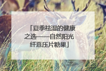 夏季祛湿的健康之选——自然阳光纤薏压片糖果