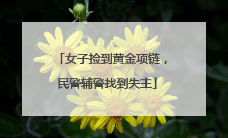 女子捡到黄金项链，民警辅警找到失主