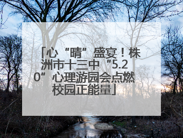 心“晴”盛宴！株洲市十三中“5.20”心理游园会点燃校园正能量