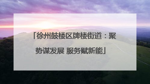 徐州鼓楼区牌楼街道：聚势谋发展 服务赋新能