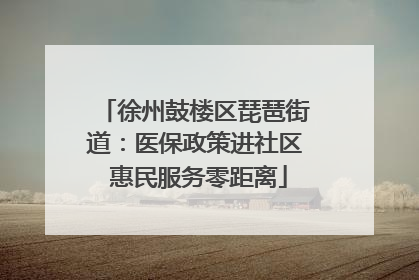 徐州鼓楼区琵琶街道：医保政策进社区 惠民服务零距离
