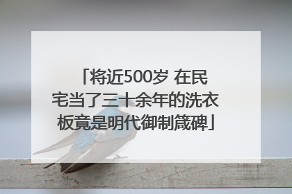 将近500岁 在民宅当了三十余年的洗衣板竟是明代御制箴碑