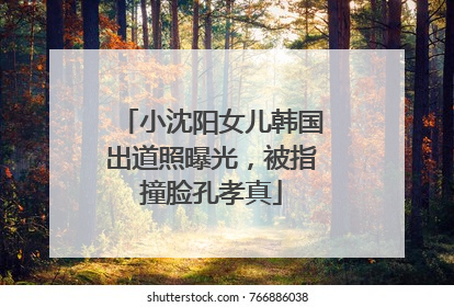 小沈阳女儿韩国出道照曝光，被指撞脸孔孝真