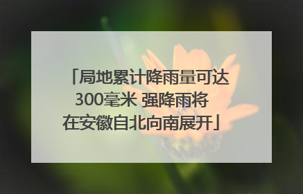 局地累计降雨量可达300毫米 强降雨将在安徽自北向南展开