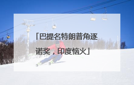 巴提名特朗普角逐诺奖，印度恼火