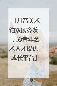川音美术馆双展齐发，为青年艺术人才提供成长平台