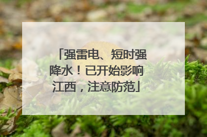 强雷电、短时强降水！已开始影响江西，注意防范