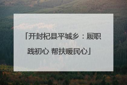 开封杞县平城乡：履职践初心 帮扶暖民心