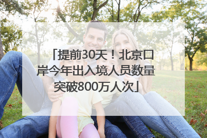 提前30天！北京口岸今年出入境人员数量突破800万人次
