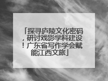 探寻庐陵文化密码，研讨戏影学科建设！广东省写作学会赋能江西文旅