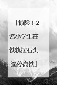 惊险！2名小学生在铁轨摆石头逼停高铁