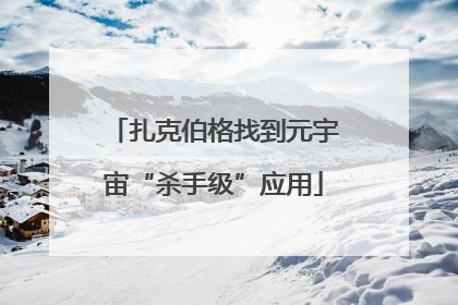 扎克伯格找到元宇宙“杀手级”应用