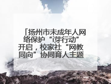 扬州市未成年人网络保护“i芽行动”开启，校家社“网教同向”协同育人主题活动启动