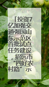 投资7亿加强交通强国山东示范区首批试点任务建设，招远市“四好农村路”示范环线为乡村振兴“开路”