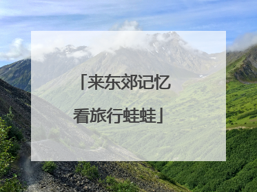 来东郊记忆 看旅行蛙蛙