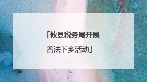 攸县税务局开展普法下乡活动