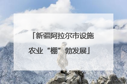 新疆阿拉尔市设施农业“棚”勃发展