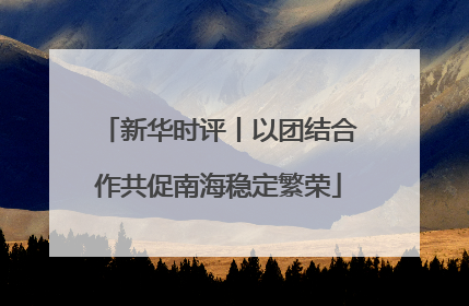 新华时评丨以团结合作共促南海稳定繁荣