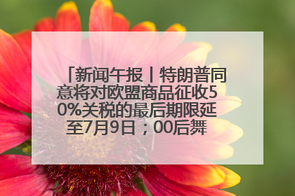 新闻午报丨特朗普同意将对欧盟商品征收50%关税的最后期限延至7月9日；00后舞蹈老师“花式”推介家乡岳阳>>