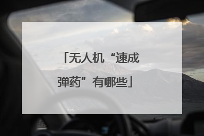 无人机“速成弹药”有哪些