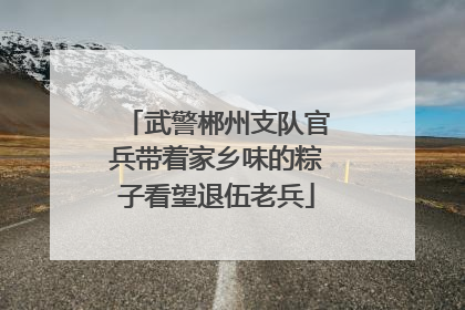 武警郴州支队官兵带着家乡味的粽子看望退伍老兵