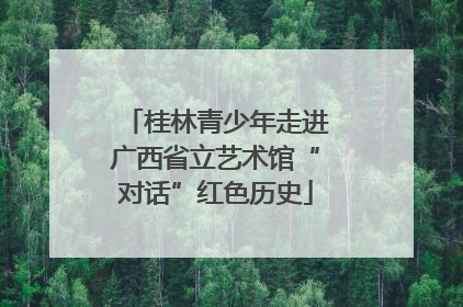 桂林青少年走进广西省立艺术馆“对话”红色历史