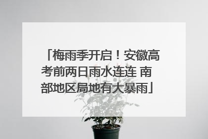 梅雨季开启！安徽高考前两日雨水连连 南部地区局地有大暴雨