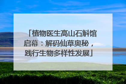 植物医生高山石斛馆启幕：解码仙草奥秘，践行生物多样性发展
