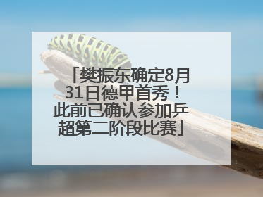 樊振东确定8月31日德甲首秀！此前已确认参加乒超第二阶段比赛