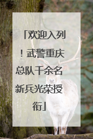 欢迎入列！武警重庆总队千余名新兵光荣授衔